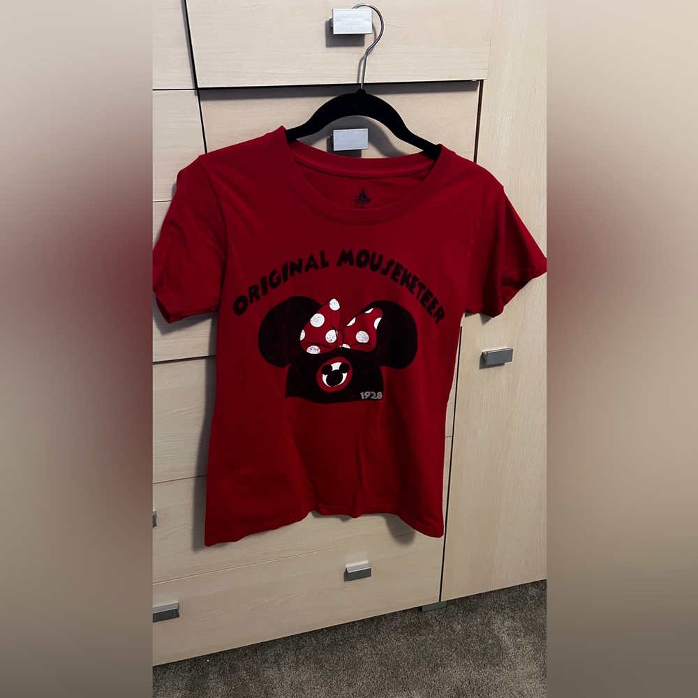 Disney Mickey Mouse T-Shirt Women's M Short Sleeve Original Mouseketeer Red